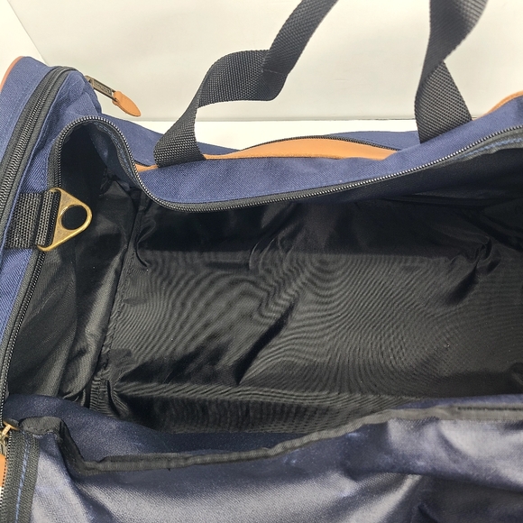 Vintage L.L. Bean Nylon Water Repellant Rolling 23"‎ Duffle Bag Navy - Picture 7 of 7